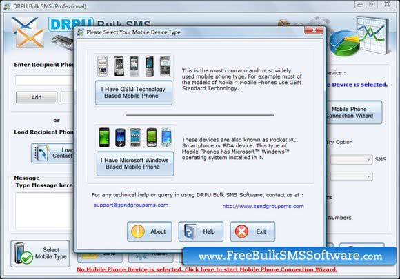 Screenshot of SMS Da PC