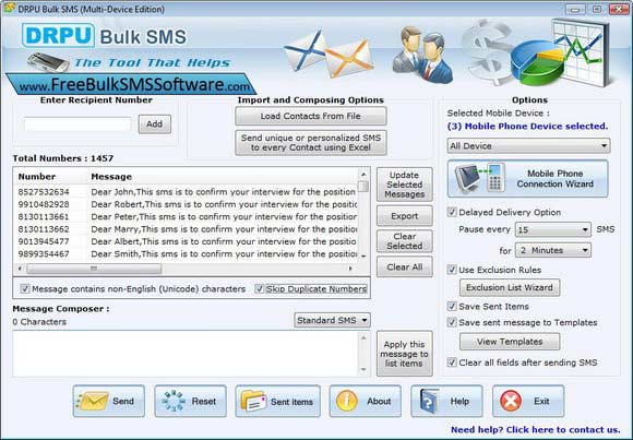 Bulk SMS Gateways screen shot