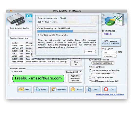 Free Bulk SMS Software 8.2.1.0