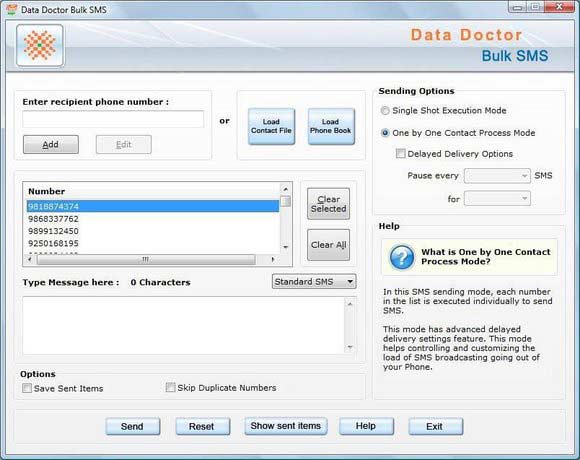 Bulk SMS tool compose and sends unlimited number of text messages worldwide