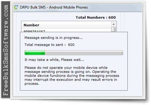 Screenshot of Android Free Bulk SMS 6.0.1.4