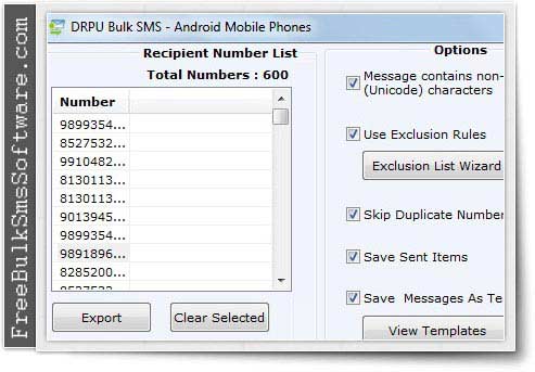 Free Bulk SMS Software for Android screenshot