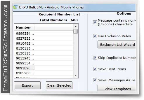 Bulk SMS Android Mobile screenshot