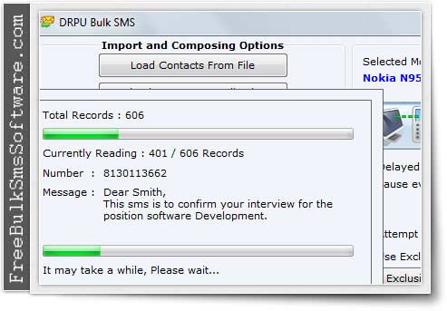 Free Bulk SMS Software GSM screenshot
