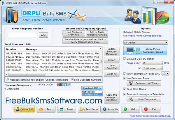 GSM Text Messaging Software