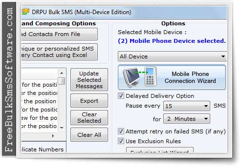 Screenshot of Free Bulk SMS Marketing GSM