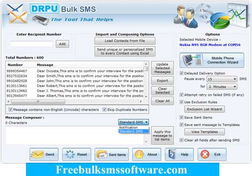 Free Bulk SMS Software software