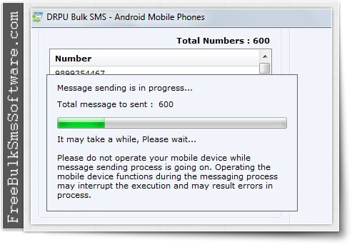 Bulk SMS Software for Android Mobile Phone