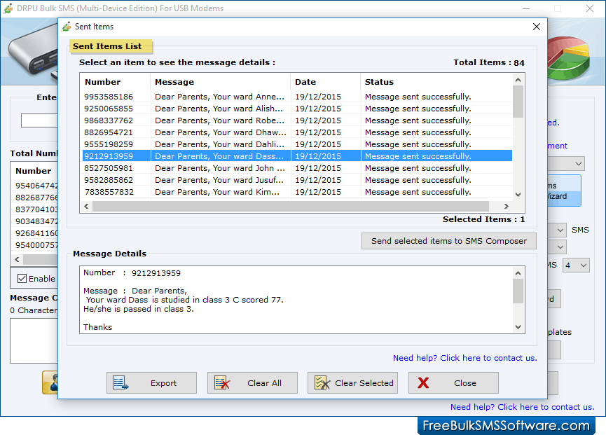 Bulk SMS Software Multi USB Modem screenshots broadcast SMS sender